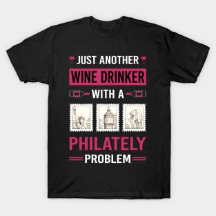 Wine Drinker Philately Postage Stamp Stamps T-Shirt